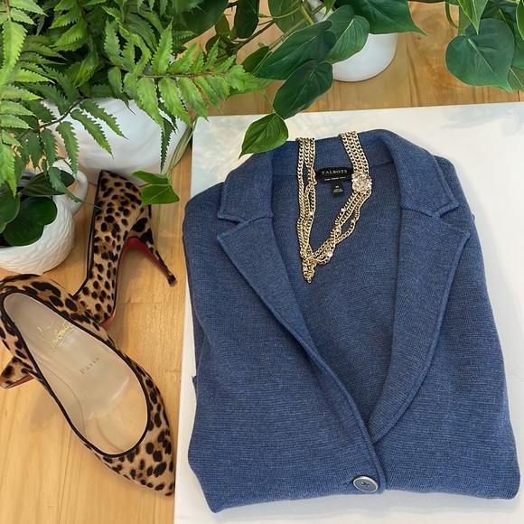 Talbots merino wool sweater jacket - Picture 8 of 9